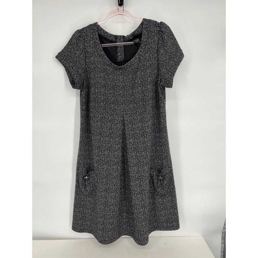 En Focus Women's Sz‎ 14W Tweed Dress Short Sleeve Scoop Neck Pockets Career